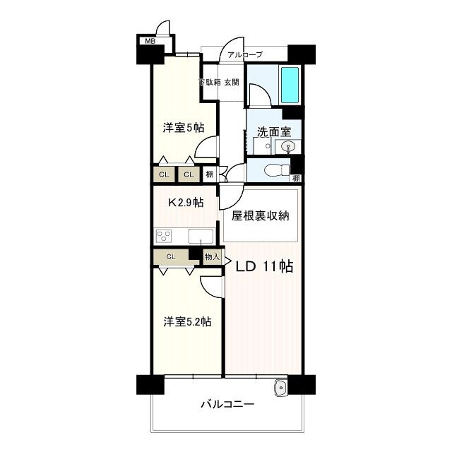 キングマンションアンティオーネ御幣島イーストヴェールの間取り