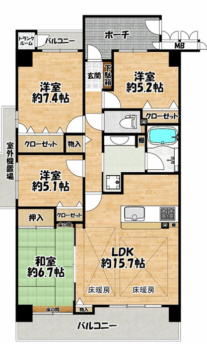 アスタピア新長田ステーションフラッツの間取り