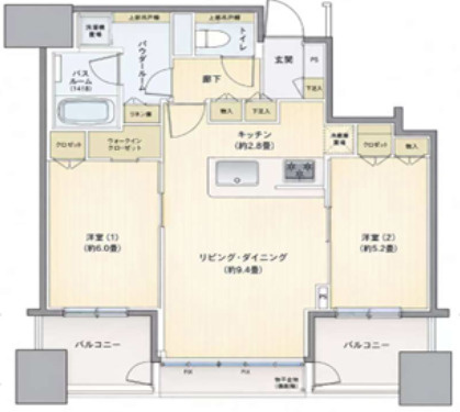 シティタワー大阪本町の間取り