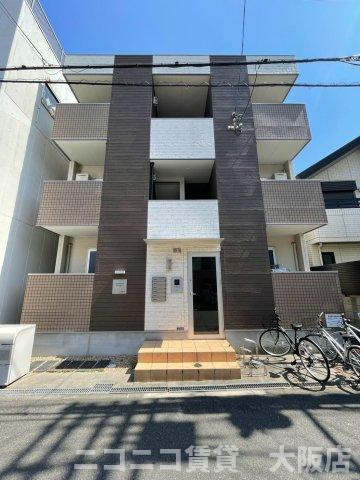 大阪市東住吉区中野１丁目のアパートの外観