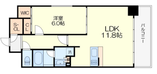 レジェンドール心斎橋EASTの間取り