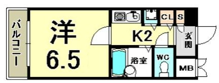 パルシオ三宮フラワーロードの間取り