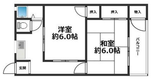 福住マンションの間取り