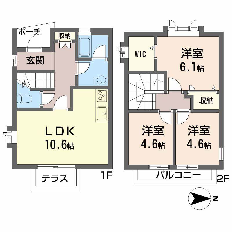 鷲尾ハイツＢの間取り