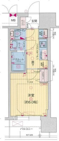 プレサンスドームシティの間取り