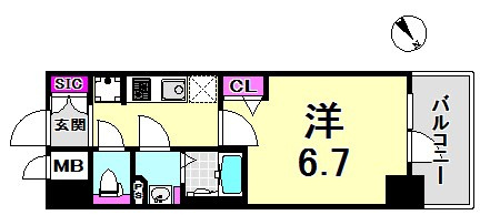 プレサンスTHE神戸の間取り