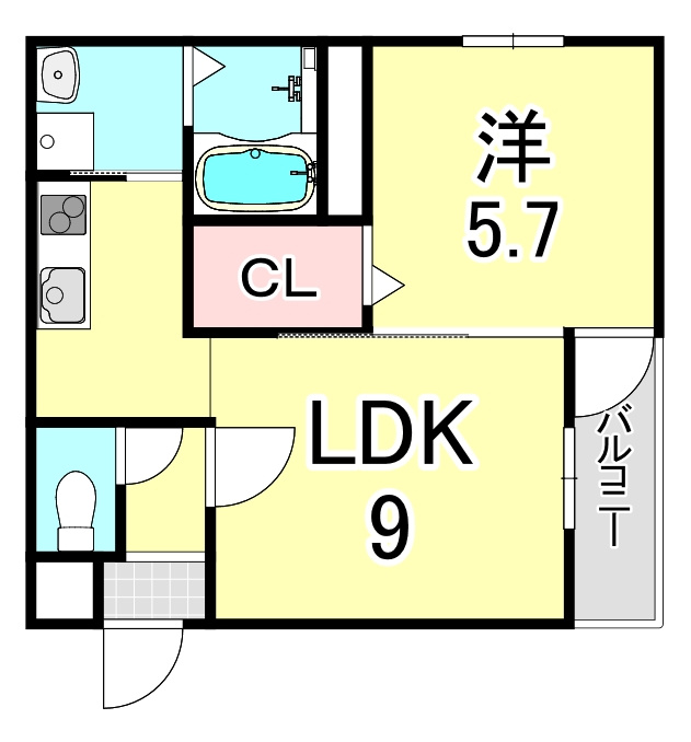 フジパレス西宮甲東園Ⅱ番館の間取り