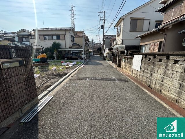 大阪市西淀川区中島　第1期　新築一戸建ての前面道路含む現地写真|車通りの少ない前面道路！お子様がいらっしゃるご家族でも安心！