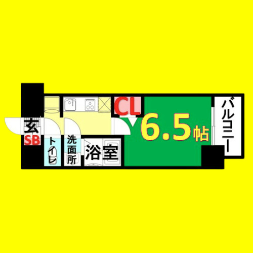 ディアレイシャス矢場町　名古屋市賃貸　仲介手数料無料の間取り