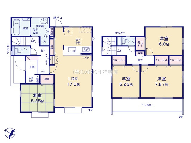 【間取り】 | 日高市高麗川1丁目　ブルーミングガーデン　新築戸建　全5棟　3号棟