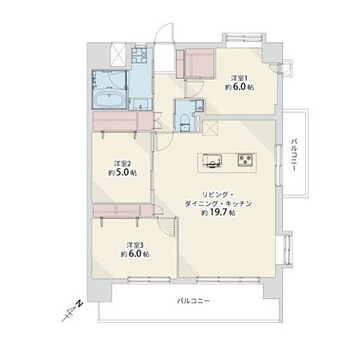 ロイヤルマンション別府の間取り|間取り