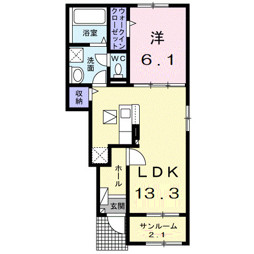 プルミエール手屋Ⅳの間取り