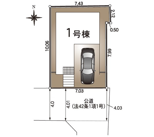 高知市城見町　新築戸建ての区画図