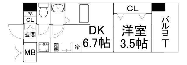 【間取り】 | アプリーレ阿波座南
