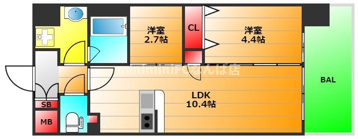 ＡＴＫレジデンスなんばの間取り|現状有姿