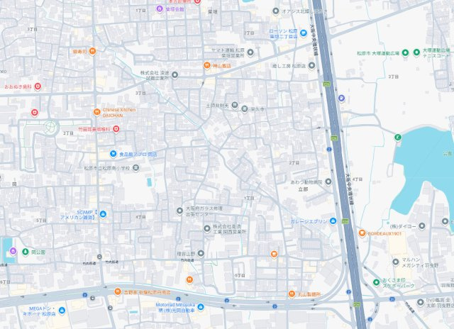 松原市立部　新築一戸建ての地図