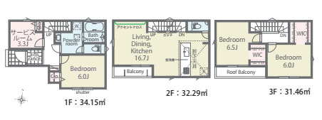 さいたま市大宮区寿能町2丁目　1期　新築一戸建て　リナージュエクスジー　01