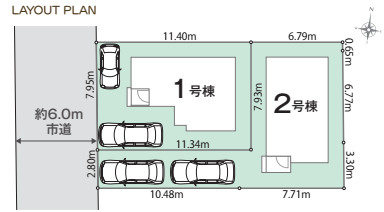 さいたま市大宮区寿能町2丁目　1期　新築一戸建て　リナージュエクスジー　01の区画図|1号棟