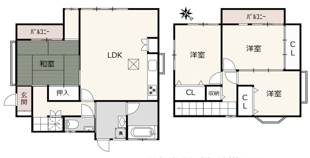 青梅市畑中３丁目の中古一戸建の間取り