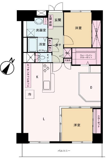 コンドミニアム葛西（1階部分）／仲介手数料無料／内装リノベーションの間取り