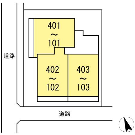 サンセットヒルズ壱番館の区画図