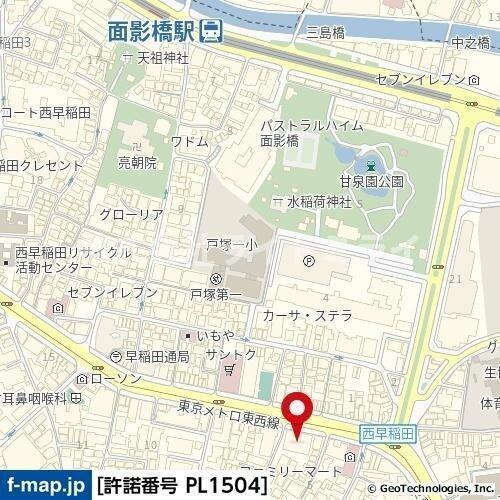ザ・ステージ早稲田の地図