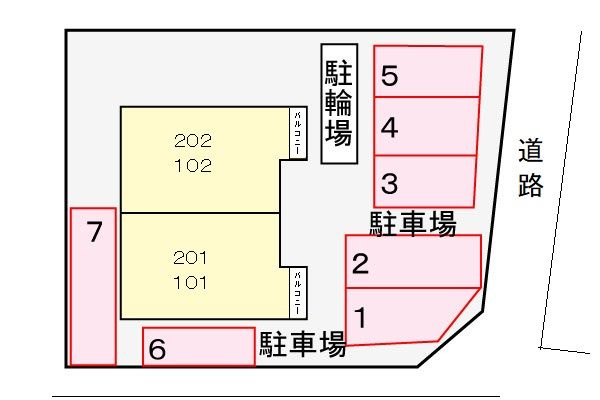 フィオーレⅠの駐車場