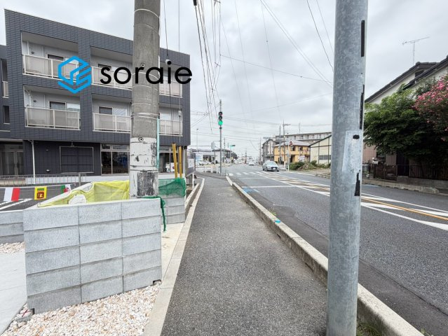 川越市今成第二　全3棟　新築戸建　リーブルガーデンの前面道路含む現地写真|7/28　撮影