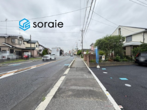 川越市今成第二　全3棟　新築戸建　リーブルガーデンの前面道路含む現地写真|7/28　撮影