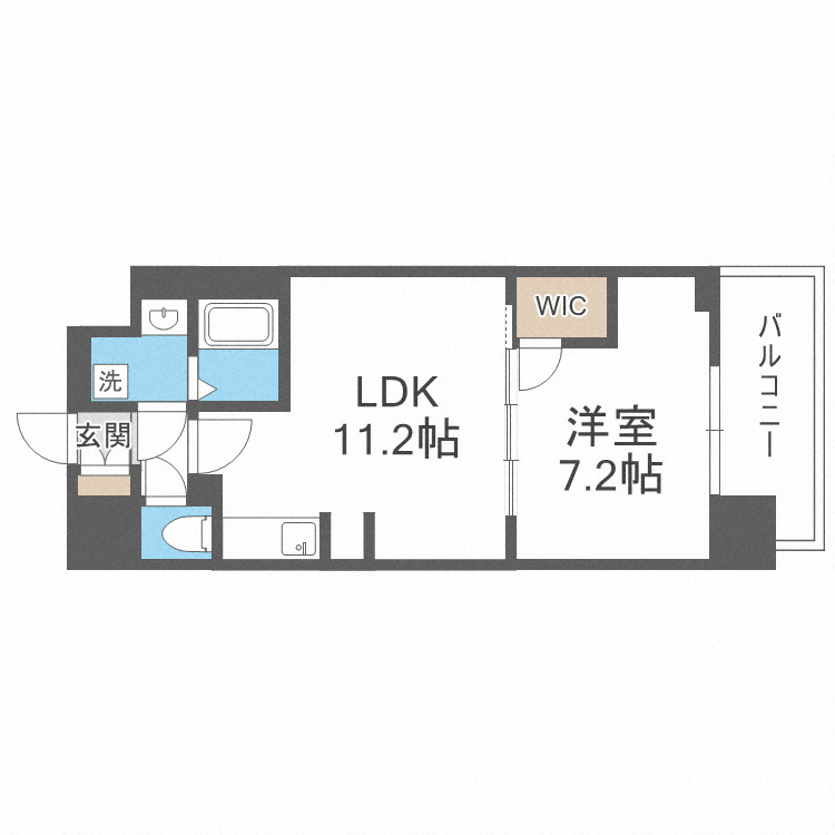 S-RESIDENCE日本橋Qualierの間取り
