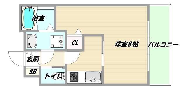 大阪市淀川区西三国４丁目の賃貸マンションの間取り