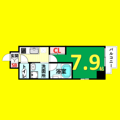 S-FORT熱田六番　名古屋市賃貸　仲介手数料無料の間取り