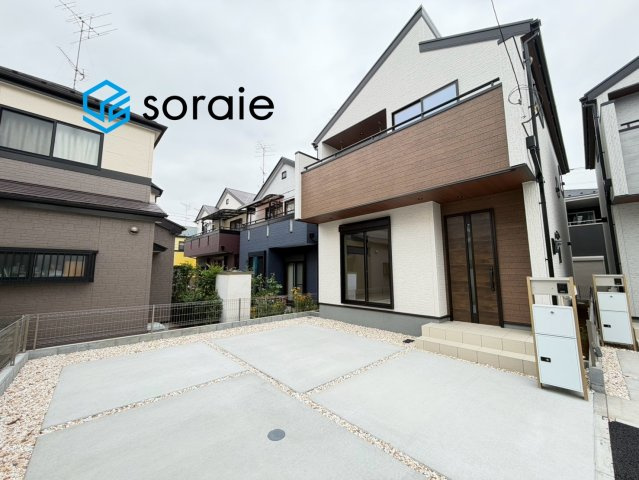 川越市今成第二　全3棟　新築戸建　リーブルガーデンの外観|7/28　撮影