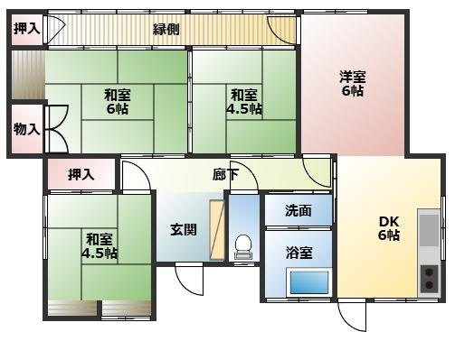 北諸県郡三股町大字樺山の中古一戸建の間取り