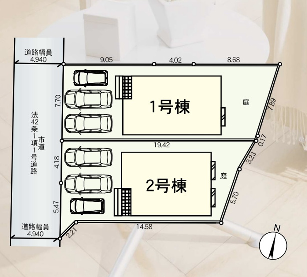 【区画図】 | 福岡市早良区干隈5丁目第16　1号棟（全2棟）【仲介手数料無料・0円】 | 区画図です。1号棟