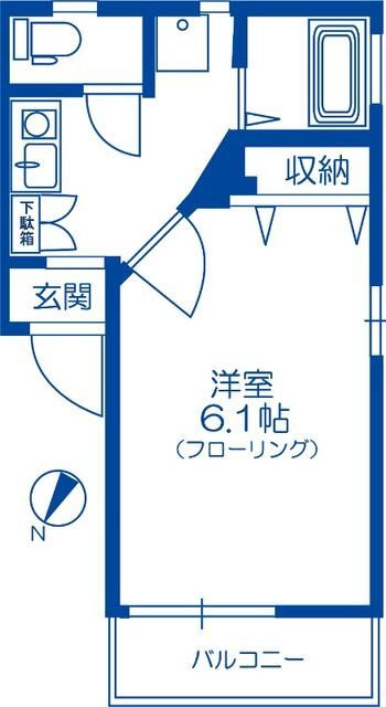横浜市保土ケ谷区西久保町のアパートの間取り