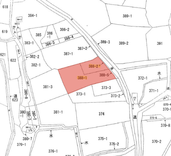 高崎売土地の区画図