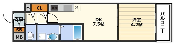 レオンコンフォート梅田北の間取り