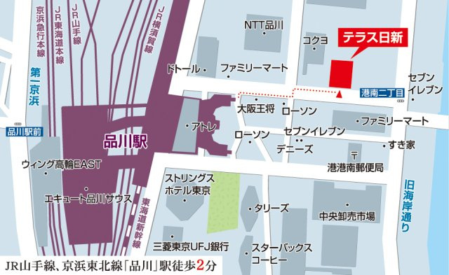 テラス日新の地図