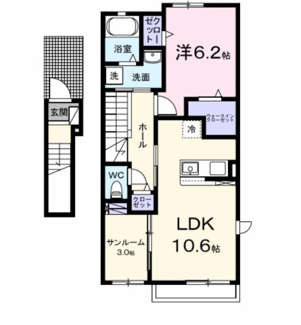 【間取り】 | 木ノ本アパートＢ