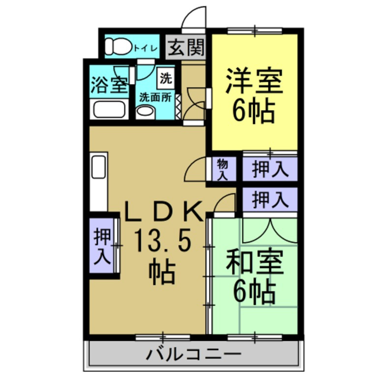 山石第一ハイツの間取り