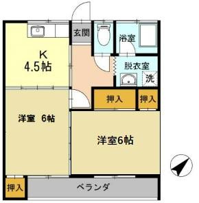 かつきハイツの間取り
