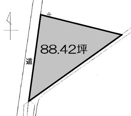 米湊土地の土地図