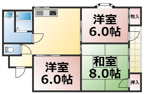 【間取り】 | ゴッドフィールドⅡ　仲介手数料無料