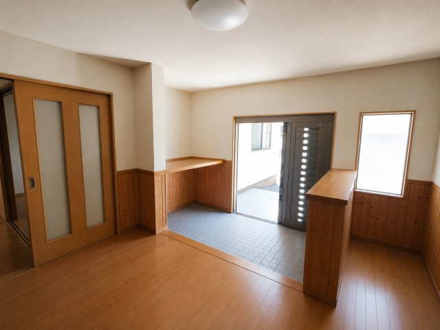 川棚町新谷郷　介護施設の玄関|残置物を削除しております