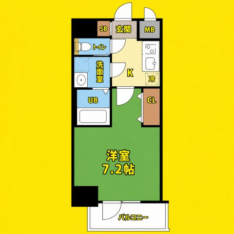 S-RESIDENCE名古屋菊井aline(アライン)　名古屋市賃貸　仲介手数料無料の間取り