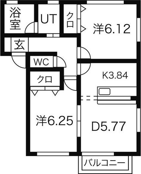 サンセールB棟の間取り