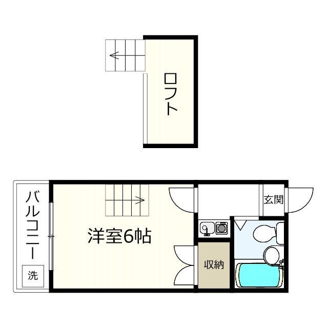 名古屋市中川区的場町２丁目の一棟アパートの間取り