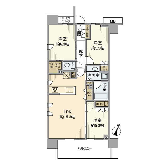 プラウド小竹向原の間取り