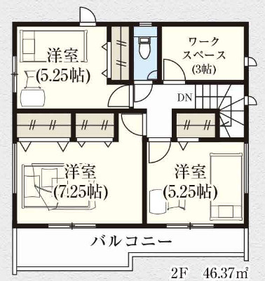 【仲介手数料無料】狭山市北入曽２３期全１棟　狭山市の不動産なら西武ハウジングの間取り